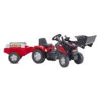 Falk Tractor Case MXU 115 Traptractor + Voorlader + Aanhanger - thumbnail