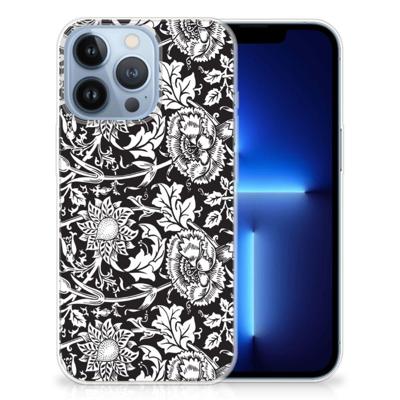 Apple iPhone 13 Pro | TPU Case | Black Flowers Apple iPhone 13 Pro | TPU Case | Black Flowers
