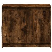 Dressoir met LED 72x34x61 cm bewerkt hout gerookt eikenkleurig - thumbnail
