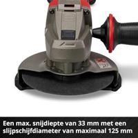 Einhell TE-AG 18/125-2 Li (1x4,0 Ah) 4431190 Haakse accuslijper 125 mm Incl. accu, Incl. lader 18 V 4 Ah - thumbnail