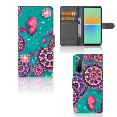 Sony Xperia 10 IV Hoesje Cirkels en Vlinders Sony Xperia 10 IV Hoesje Cirkels en Vlinders