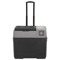 Koelbox met wielen en handvat 30 L polypropeen zwart en grijs - thumbnail