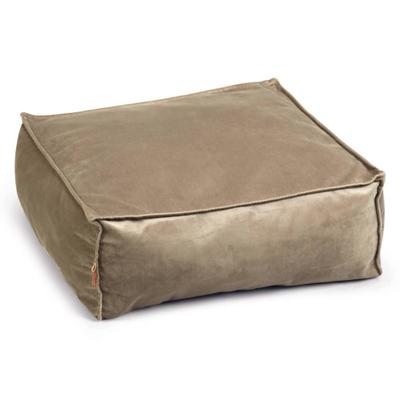 Designed by Lotte DBL Velveti, ligkussen kat, fluweel, grijs, 50x50x20