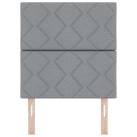 Hoofdbord met LED -striplichten Lichtgrijs 80 cm Stof - thumbnail