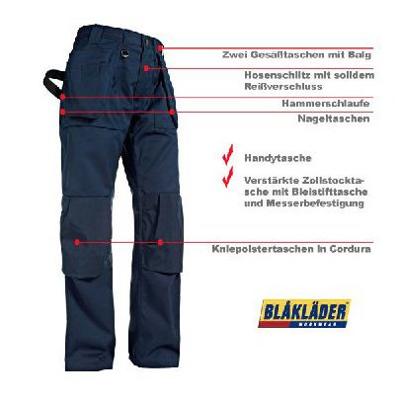 Blåkläder Dames werkbroek 15451370 | Marineblauw | Maat 42 - 7330509232378