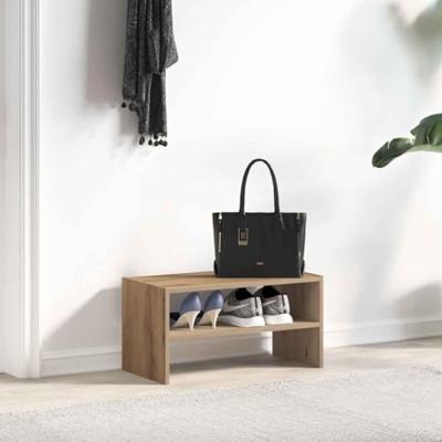 VidaXL Schoenenrek stapelbaar 60x30x30,5 cm artisanaal eikenkleurig