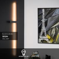 Lucide SEGIN - Wandlamp - LED - 1x10W 2700K - Zwart - thumbnail