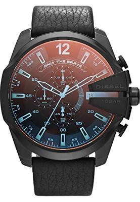 Diesel Mega Chief chronograaf zwarte wijzerplaat Heren horloge DZ4323