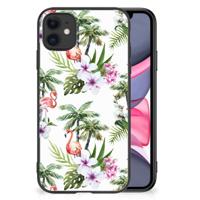 iPhone 11 Dierenprint Telefoonhoesje Flamingo Palms - thumbnail