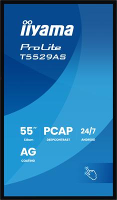 Iiyama ProLite Digital Signage display Energielabel: G (A - G) 138.7 cm (54.6 inch) 3840 x 2160 Pixel 24/7 Android, Multi-touch, Kiosk-modus