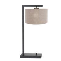 Steinhauer Landelijke schemerlampStanger zwart met taupe - 7119ZW - thumbnail