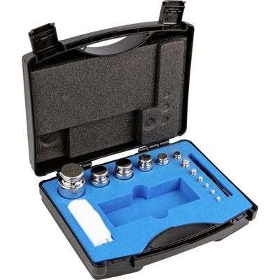 Kern 304054 Gewichtenset 304-054, OIML-klasse E1, nominale waarde 1 g - 500 g, knop, roestvrij staal gepolijst, in kunststof koffer