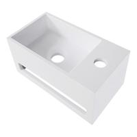 Wiesbaden Julia fontein rechts Solid surface 35 x 20 x 16 cm mat wit - thumbnail