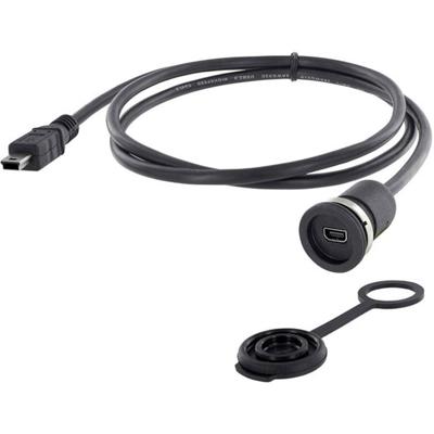 encitech 1310-1011-02 Mini-USB 2.0 type B Chassisbus, inbouw M16 1 stuk(s)