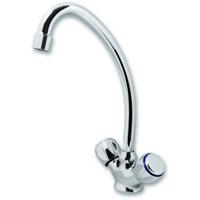 Plieger Keukenkraan Start 1-Gats met Draaibare Uitloop Chroom - thumbnail