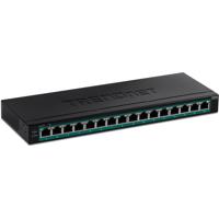 TRENDnet TPE-TG160H 16-Poorts PoE+ Switch Gigabit 123W , zwart - thumbnail