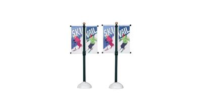 Lemax street pole banner s/2 kerstdorp accessoire Vail Village 2012