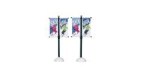 Lemax street pole banner s/2 kerstdorp accessoire Vail Village 2012 - thumbnail