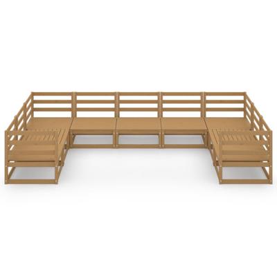9-delige Loungeset massief grenenhout