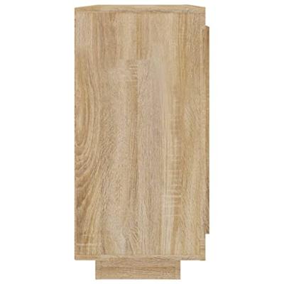 Dressoir 92x35x75 cm bewerkt hout sonoma eikenkleurig Dressoir 92x35x75 cm bewerkt hout sonoma eikenkleurig