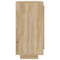 Dressoir 92x35x75 cm bewerkt hout sonoma eikenkleurig - thumbnail