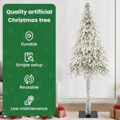 VidaXL Kerstboom met 300 led met standaard wit 210 cm pe en staal VidaXL Kerstboom met 300 led met standaard wit 210 cm pe en staal