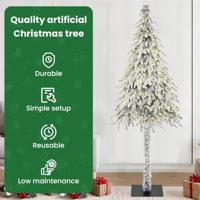 VidaXL Kerstboom met 300 led met standaard wit 210 cm pe en staal - thumbnail