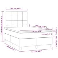 Boxspring met matras fluweel donkergroen 120x190 cm - thumbnail