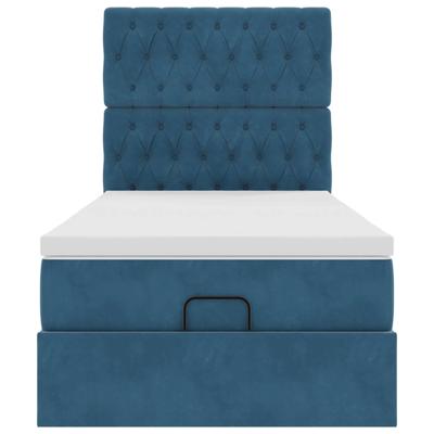 Ottoman bed met matrassen en LED's 140x190cm fluweel - thumbnail