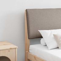 Gestoffeerd hoofdbord Taupe 180 cm Massief grenenhout - thumbnail