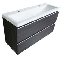 Shall onderkast 100 x 36 cm houtnerf grijs - thumbnail