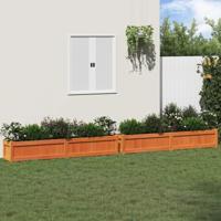 VidaXL Plantenbakken 2 st cm massief grenenhout wasbruin - thumbnail