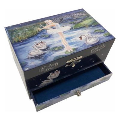 Simply for Kids Sieradendoos met Muziek Zwanenmeer met Lade Blauw Simply for Kids Sieradendoos met Muziek Zwanenmeer met Lade Blauw
