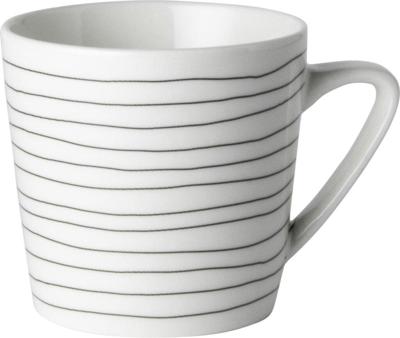 Dutch Rose loft zwart-wit koffiemok zwarte strepen 20 cl