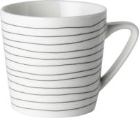 Dutch Rose loft zwart-wit koffiemok zwarte strepen 20 cl - thumbnail
