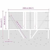 VidaXL Afrasteringspaal grijs 25 x 0,8 m (16 x 16 mm heknet) - thumbnail