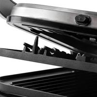 DOMO Genius Contactgrill Elektrisch Anti-aanbaklaag, Met display RVS, Zwart - thumbnail