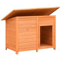 Hondenhok 120x77x86 cm massief grenenhout en vuurhout - thumbnail