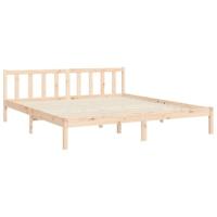 Bedframe met hoofdbord massief hout - thumbnail