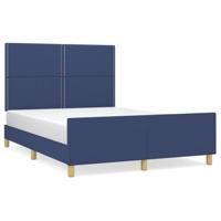 Bedframe zonder matras stof blauw 140x200 cm - thumbnail