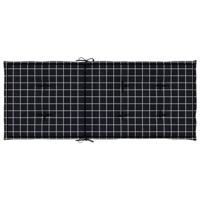 VidaXL Stoelkussens 4 st hoge rug ruitpatroon stof zwart - thumbnail