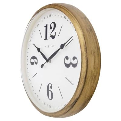 NeXtime NE-3290GO Landelijke Wandklok - 39cm - Stille Klok - Wit/ Goud- "Classic" NeXtime NE-3290GO Landelijke Wandklok - 39cm - Stille Klok - Wit/ Goud- "Classic"