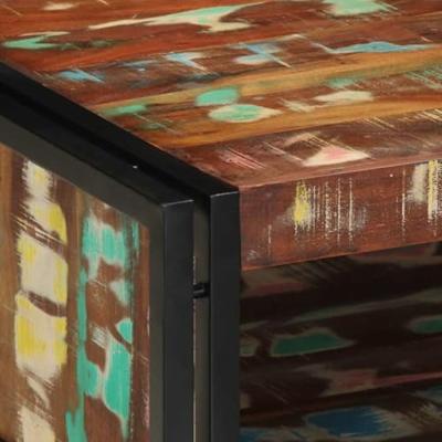 Salontafel 70x50x38 cm massief gerecycled hout meerkleurig