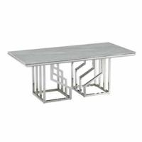 Hoofdtafel DKD Home Decor Wit Zilverkleurig Kristal Staal 120 x 60 x 40 cm - thumbnail