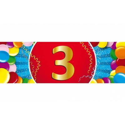 10x 3 Jaar leeftijd stickers verjaardag versiering - Feeststickers