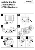 Bedieningsplaat Raybro Cortado 35 TBV Geberit UP100 UP320 Mat Zwart - thumbnail