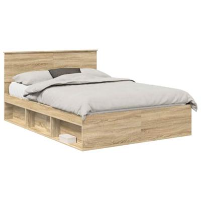 Bedframe met hoofdeinde Sonoma 160 x 200 cm Bewerkt hout