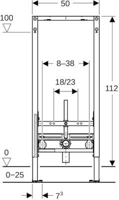 Geberit Duofix bidet element (2025) 112cm