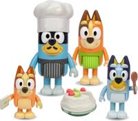 Pak van 4 beeldjes - BLUEY - Het gezin in de keuken - thumbnail