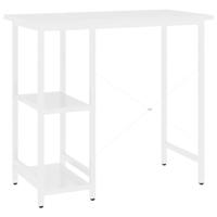 Computerbureau 80x40x72 cm MDF en metaal wit - thumbnail